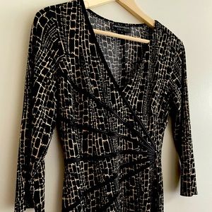 3/4 Sleeve Animal Print Dress